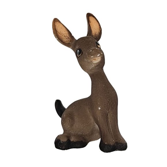 Freeman McFarlin George Good Donkey Miniature Figurine Sitting - Picture 1 of 9